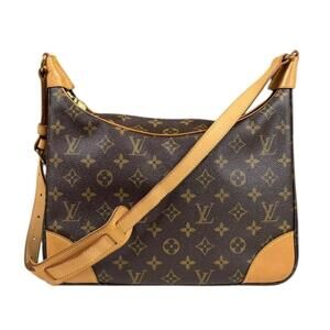 LOUIS VUITTON Brown Monogram Canvas Boulogne 30 Shoulder Bag